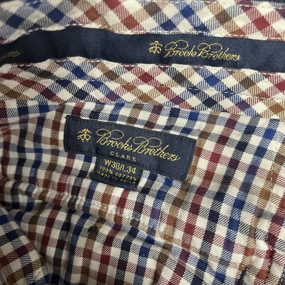 Brooks Brothers Clark Corduroy‎ Dress Pants Men's 36x30* Navy Cotton Pleated